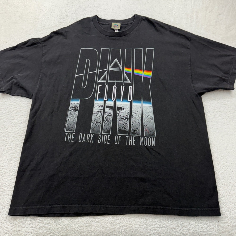 Liquid Blue Pink Floyd The Dark‎ Side of the Moon T Shirt 3XL Black Band Tee
